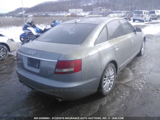 WAUDG74F26N072265 - 2006 AUDI A6 3.2 QUATTRO GRAY photo 4