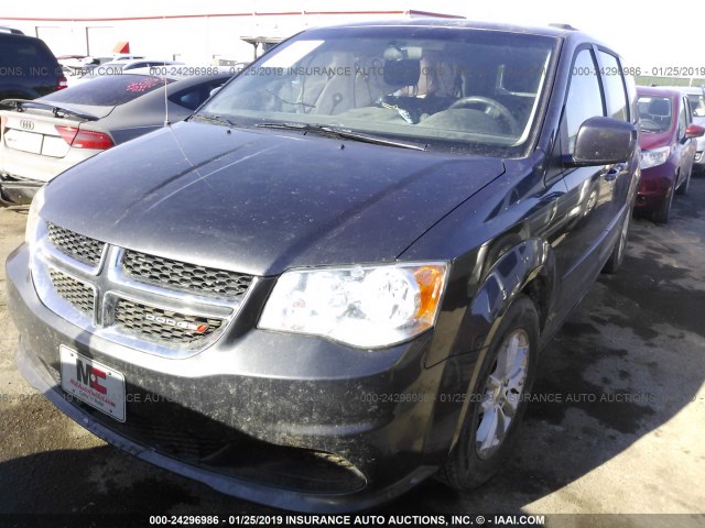 2C4RDGCG7FR526847 - 2015 DODGE GRAND CARAVAN SXT GRAY photo 2