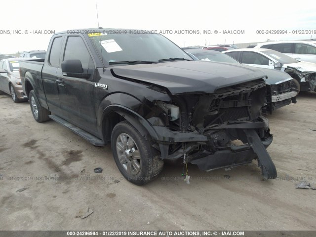 1FTEX1CF1FKF02438 - 2015 FORD F150 SUPER CAB BLACK photo 1