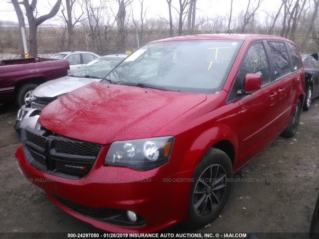 2C4RDGCG2FR524634 - 2015 DODGE GRAND CARAVAN SXT RED photo 2