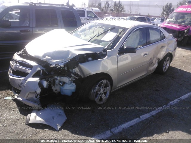 1G11B5SA2DF259389 - 2013 CHEVROLET MALIBU LS BEIGE photo 2