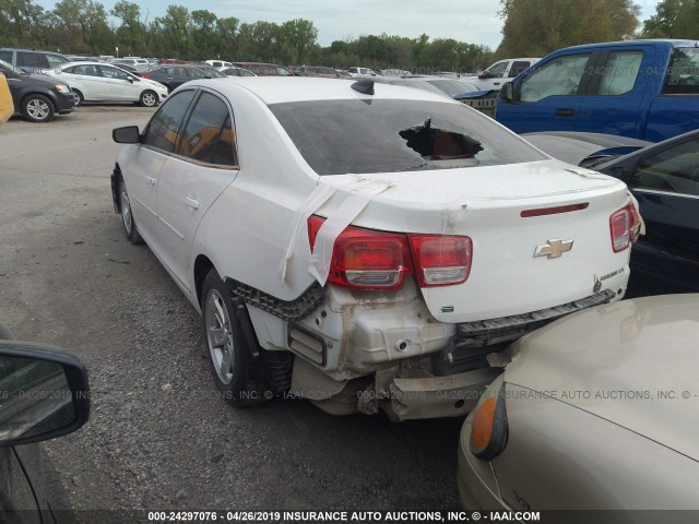 1G11B5SLXFF208114 - 2015 CHEVROLET MALIBU LS WHITE photo 3