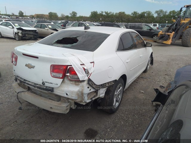 1G11B5SLXFF208114 - 2015 CHEVROLET MALIBU LS WHITE photo 4