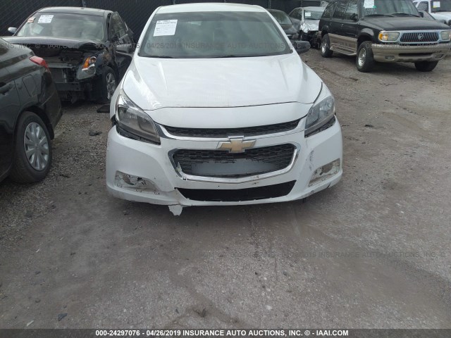 1G11B5SLXFF208114 - 2015 CHEVROLET MALIBU LS WHITE photo 6