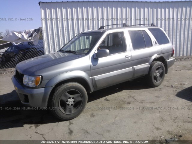 JNRDR09Y33W304182 - 2003 INFINITI QX4 GRAY photo 2