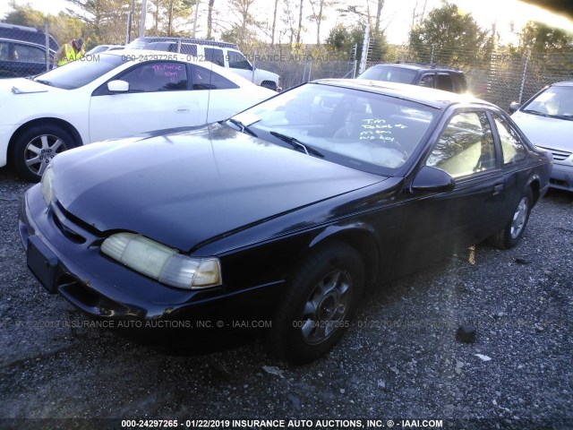 1FALP62WXRH122740 - 1994 FORD THUNDERBIRD LX BLACK photo 2