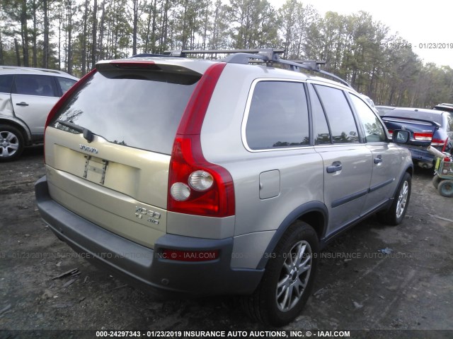 YV1CZ91H741057995 - 2004 VOLVO XC90 T6 GOLD photo 4