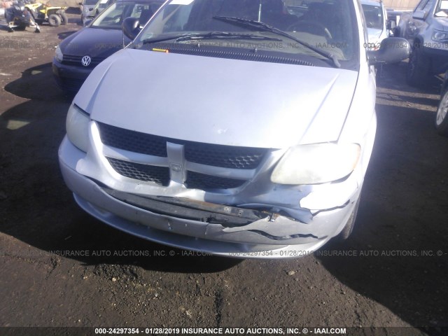 1B4GP34342B606891 - 2002 DODGE GRAND CARAVAN EL SILVER photo 6