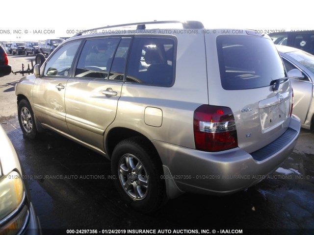 JTEDP21A060108476 - 2006 TOYOTA HIGHLANDER LIMITED TAN photo 3