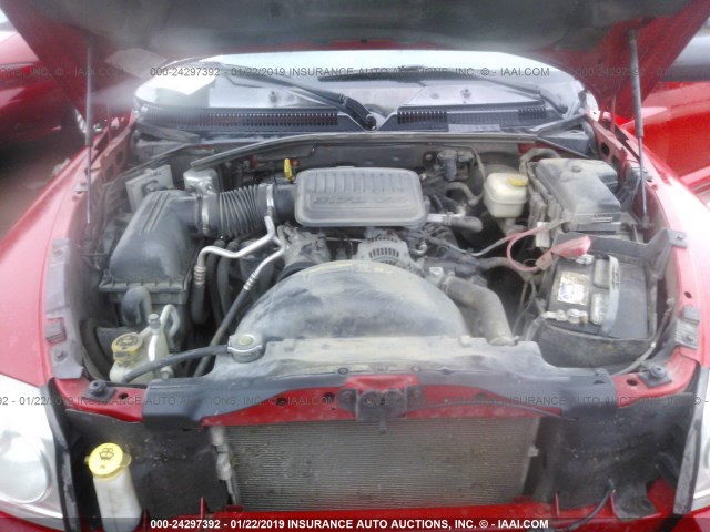 1D7HW48K36S654427 - 2006 DODGE DAKOTA QUAD SLT RED photo 10