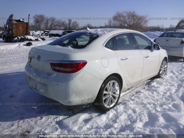 1G4PR5SK2C4197374 - 2012 BUICK VERANO CONVENIENCE WHITE photo 4