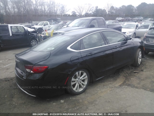 1C3CCCAB0FN709954 - 2015 CHRYSLER 200 LIMITED BLACK photo 4