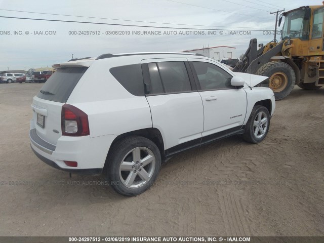 1C4NJCEA3ED773616 - 2014 JEEP COMPASS LATITUDE WHITE photo 4