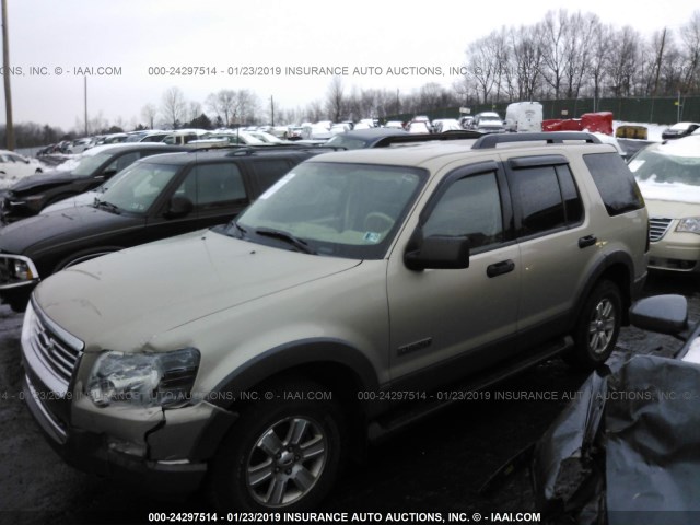 1FMEU73E66UB59676 - 2006 FORD EXPLORER XLT GOLD photo 2