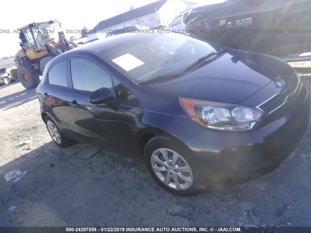 KNADN5A33C6079106 - 2012 KIA RIO EX/SX BLUE photo 1