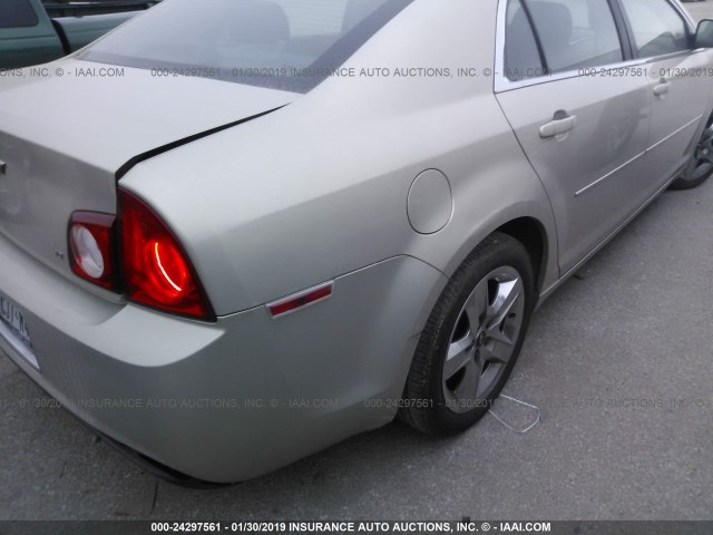 1G1ZH57B094263544 - 2009 CHEVROLET MALIBU 1LT ოქროსფერი ფოტო 6