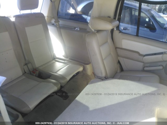 1FMEU73E16UB53638 - 2006 FORD EXPLORER XLT BEIGE photo 8