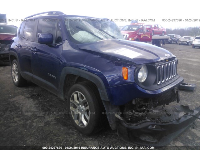 ZACCJABTXGPD08434 - 2016 JEEP RENEGADE LATITUDE BLUE photo 1