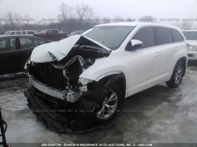 5TDBKRFH4ES025802 - 2014 TOYOTA HIGHLANDER LE/LE PLUS თეთრი ფოტო 2