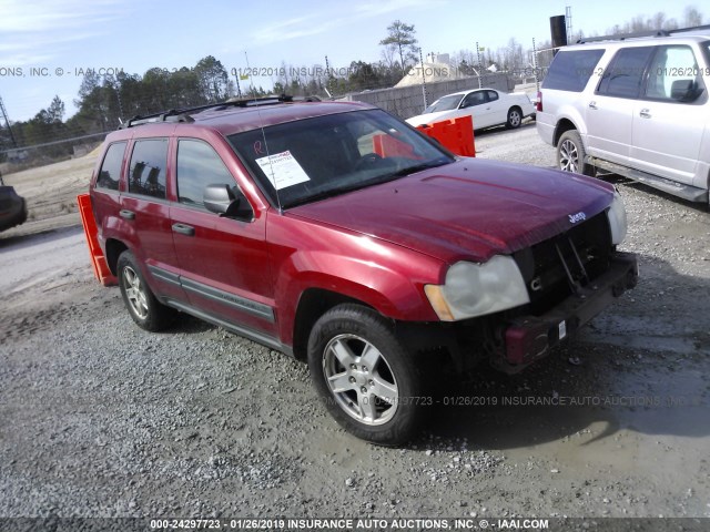 1J4GS48K05C657323 - 2005 JEEP GRAND CHEROKEE  RED photo 1