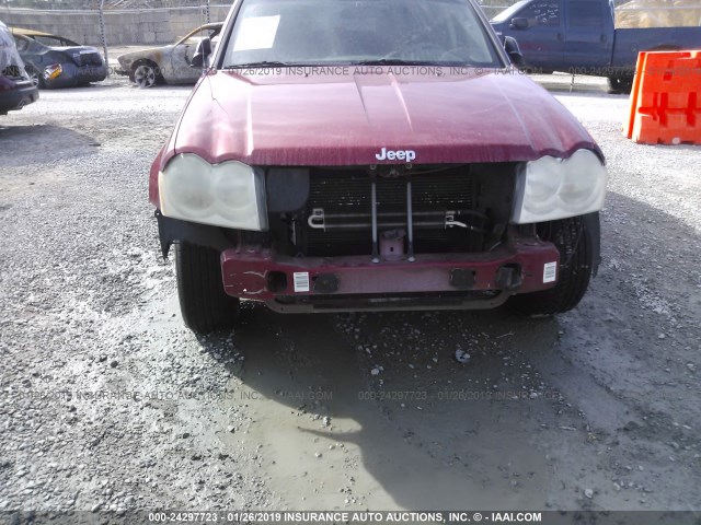 1J4GS48K05C657323 - 2005 JEEP GRAND CHEROKEE  RED photo 6