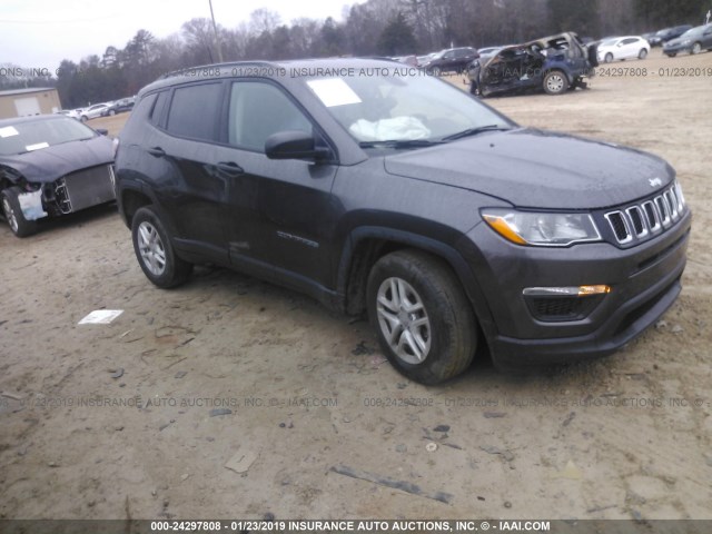 3C4NJDAB2JT114127 - 2018 JEEP COMPASS SPORT GRAY photo 1