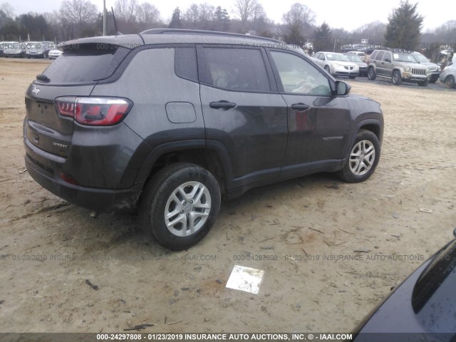 3C4NJDAB2JT114127 - 2018 JEEP COMPASS SPORT GRAY photo 4