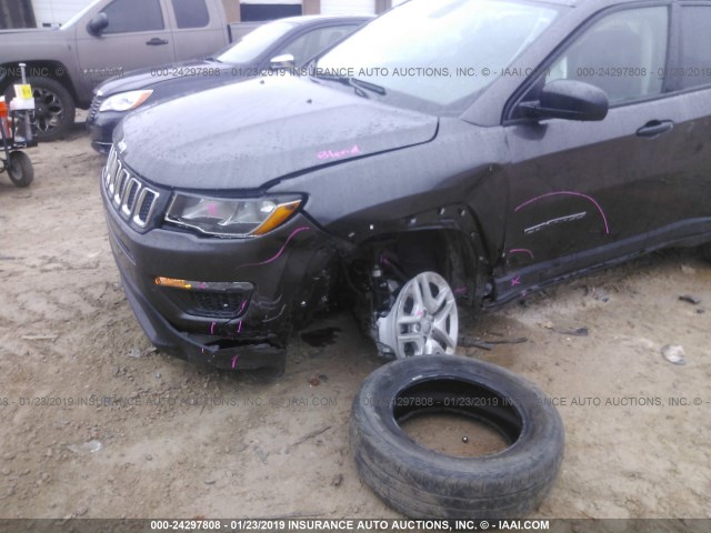 3C4NJDAB2JT114127 - 2018 JEEP COMPASS SPORT GRAY photo 6