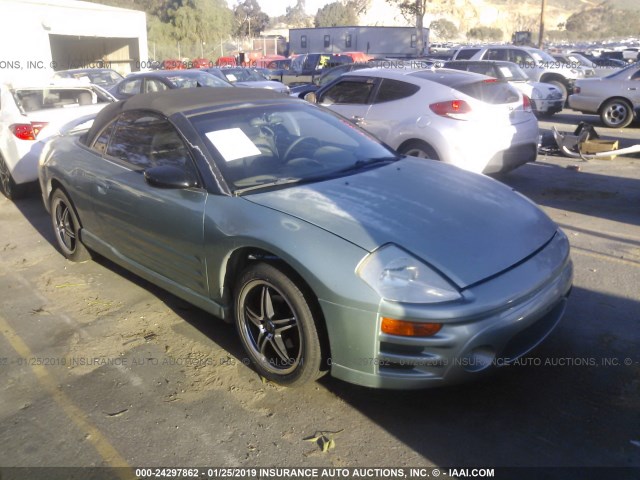 4A3AE55H93E026179 - 2003 MITSUBISHI ECLIPSE SPYDER GT GREEN photo 1