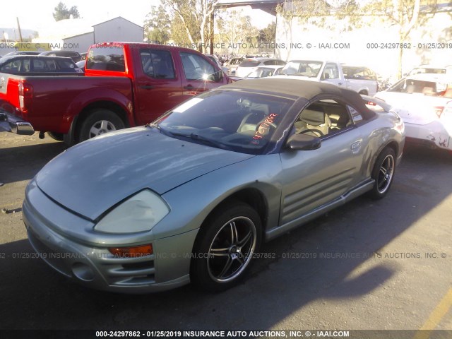 4A3AE55H93E026179 - 2003 MITSUBISHI ECLIPSE SPYDER GT GREEN photo 2