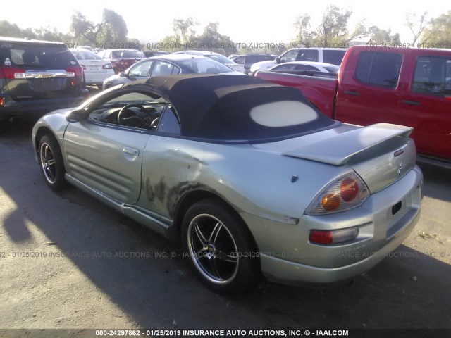 4A3AE55H93E026179 - 2003 MITSUBISHI ECLIPSE SPYDER GT GREEN photo 3