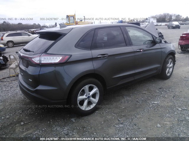 2FMPK3G92HBB40720 - 2017 FORD EDGE SE GRAY photo 4