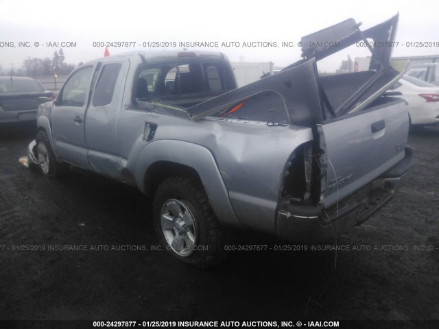 5TETU62N95Z117273 - 2005 TOYOTA TACOMA PRERUNNER ACCESS CAB SILVER photo 3