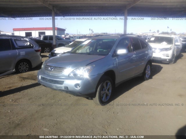 JTJGW31U582008642 - 2008 LEXUS RX 400H BLUE photo 2