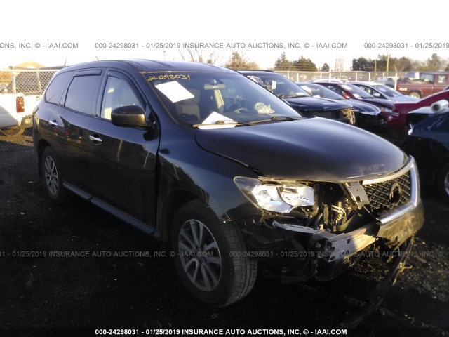 5N1AR2MM2FC614036 - 2015 NISSAN PATHFINDER S/SV/SL/PLATINUM GREEN photo 1