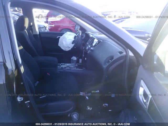 5N1AR2MM2FC614036 - 2015 NISSAN PATHFINDER S/SV/SL/PLATINUM GREEN photo 5