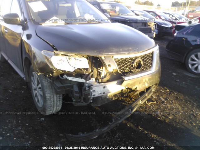 5N1AR2MM2FC614036 - 2015 NISSAN PATHFINDER S/SV/SL/PLATINUM GREEN photo 6