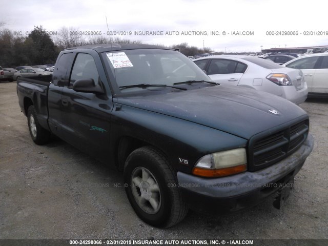 1B7GL23X6VS164083 - 1997 DODGE DAKOTA GREEN photo 1