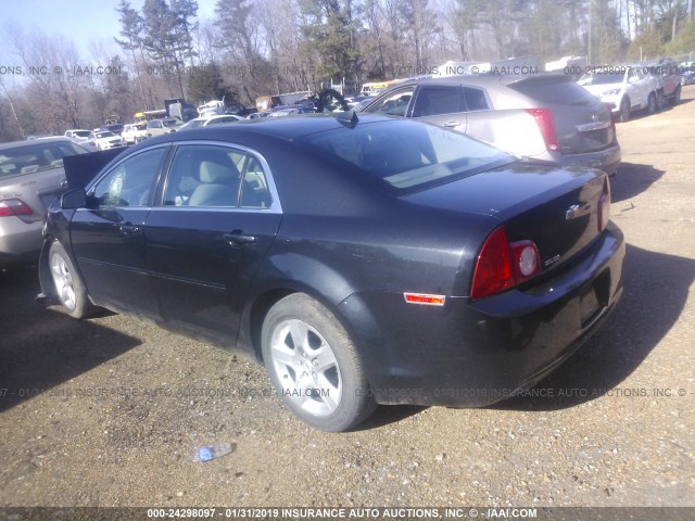 1G1ZB5E07CF336620 - 2012 CHEVROLET MALIBU LS BLACK photo 3
