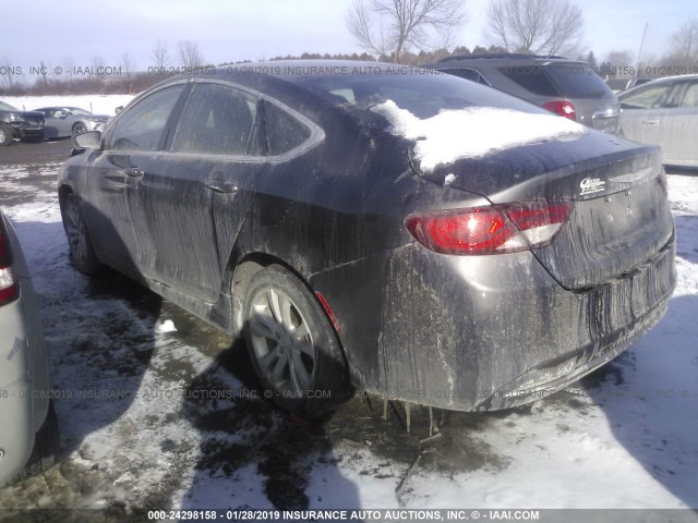 1C3CCCAB9FN535852 - 2015 CHRYSLER 200 LIMITED GRAY photo 3