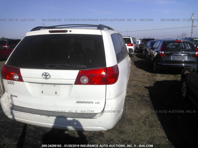 5TDZK23C38S143763 - 2008 TOYOTA SIENNA CE/LE WHITE photo 4