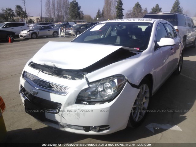 1G1ZE5EU6BF358908 - 2011 CHEVROLET MALIBU LTZ WHITE photo 2