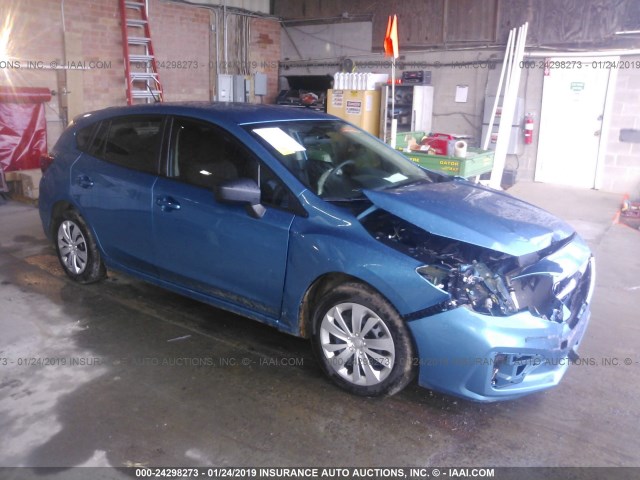 4S3GTAA64H1730031 - 2017 SUBARU IMPREZA BLUE photo 1