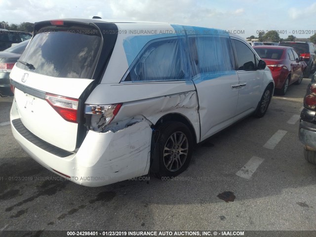 5FNRL5H67DB080490 - 2013 HONDA ODYSSEY EXL WHITE photo 6