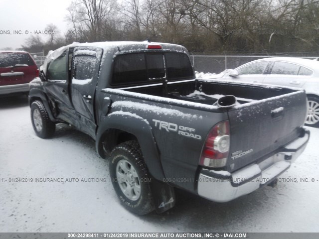 3TMLU4EN2FM204964 - 2015 TOYOTA TACOMA DOUBLE CAB/TRD PRO GRAY photo 3