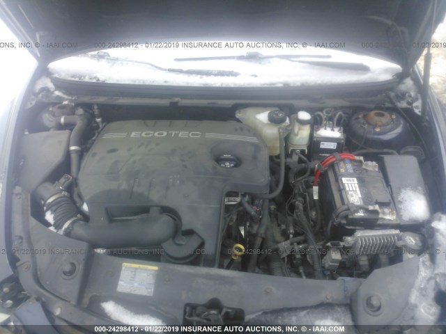 1G1ZH57B09F255206 - 2009 CHEVROLET MALIBU 1LT მუქი ლურჯი ფოტო 10