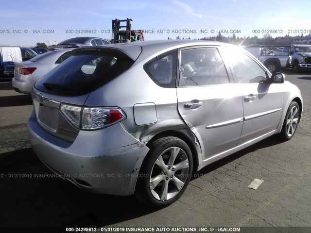 JF1GH63699H800553 - 2009 SUBARU IMPREZA OUTBACK SPORT SILVER photo 4