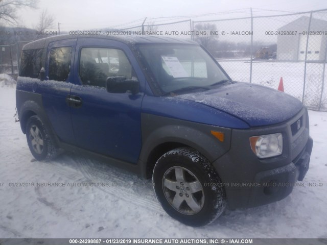 5J6YH28604L038407 - 2004 HONDA ELEMENT EX BLUE photo 1