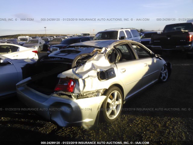 4S3BL686954207188 - 2005 SUBARU LEGACY GT SILVER photo 4