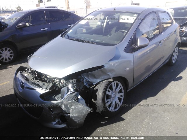 JM1DE1KZ4E0175637 - 2014 MAZDA MAZDA2 SPORT SILVER photo 2